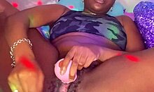wanna see this natural blonde hairy ebony babe's sexy curves up close?