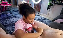 Black Teen Gags Chokes on Massive Bwc Sloppy Deepthroat Face Fuck Ball Lick