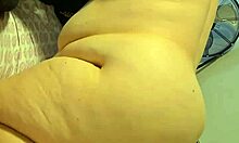 bbw brunette teases huge ass bent over twerking doggystyle solo