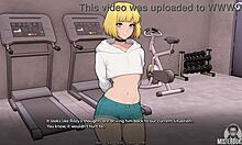 Cute petite shaved femboy ladyboy teases small wet cock close-up in bunkered roleplay