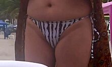 on the beach i fuck stepbrother first time cumshots fill my pussy 💦🏖️