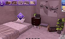 Cute petite shaved femboy ladyboy teases small wet cock close-up in bunkered roleplay