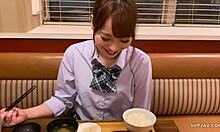 B-Cup Frustrated JAV Babe's Hairless Pussy Cunnilingus to Creampie Piston