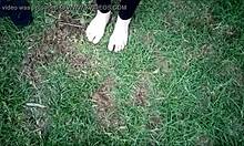 aus greek girl's cute feet outdoors