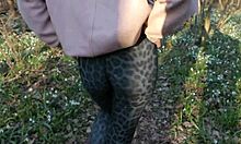 Redhead Bitch Slut Sucks Dick Deep in Forest While Hubby Hunts Nearby!