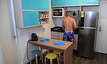 milf housewife in lingerie gets clit dominated by husband before work homemade interview