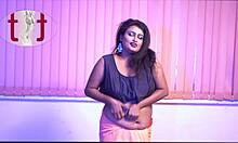 indian beauty strips saree at fashion fiesta, fingers shaved pussy moaning horny
