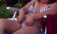 on the beach i fuck stepbrother first time cumshots fill my pussy 💦🏖️