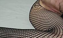she strips out of sexy black lingerie teasing her petite natural tits and skinny frame