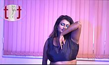 indian beauty strips saree at fashion fiesta, fingers shaved pussy moaning horny