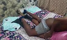 curvy ebony girlfriend screams riding huge cock reverse cowgirl in bedroom