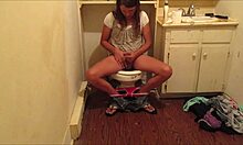 blasting hot cum load in friend's bathroom solo
