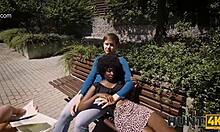 innocent good deeds lead to ebony slut bent over for old man's doggystyle