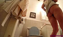 wanna watch this horny chubby milf piss in plastic panties while rubbing her pussy in the toilet?