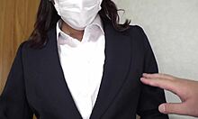 this cute japanese chick who loves blowjobs starts part one with a steamy handjob and deep suck till he orgasms hard on her natural tits
