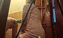 Anastasia Mistress Strapon Fucks Sasha Earth Anal in Toilet