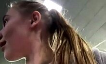 Watch her natural tits bounce wildly in the gym!