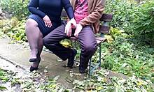 curvy milf stepmom in pantyhose strokes cock till cumshot roleplay explosion