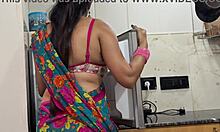 Indian Step Mom Deepthroats Horny Son in Kitchen Dirty Hindi Talk