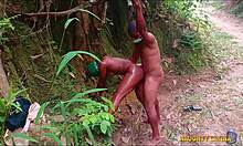 fucking my naughty college mate's monster cock during steamy village river bath 💦😏🌊