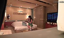 Secret young Japanese idol's first time bedroom fat cock ride exposed