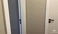 While brother showers I fuck his friend next door bareback riding hard