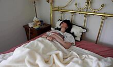 petite brunette roommate jane wilde rides cock desperately to cum and ease headache with lev lieben