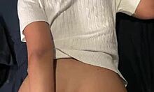 Beautiful Petite Thai Teen Fucked by Big White Cock Missionary Creampie