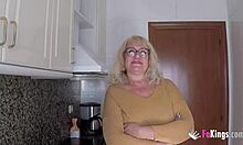rookie guy spots ultimate gilf mrs fina with big tits glasses and begs to fuck her cowgystyle riding