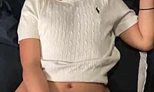 Beautiful Petite Thai Teen Fucked by Big White Cock Missionary Creampie