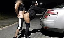 ebony whore takes anal creampie on street for 40 reais no cash down