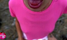 Girlfriend Begs for My Thick Cum Load Deep in Her Throat During Forest Blowjob!!