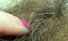 Extreme close up view of throbbing big clit vagina lips and round ass shaking orgasm