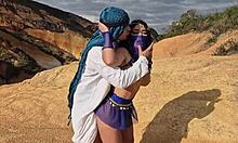 egyptian goddess alejandra palacios fucked hard doggystyle by monster cocks in desert