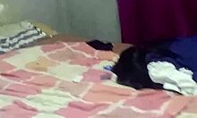 Sexy 18-Year-Old Stepdaughter Kneels Sucking Stepdad's Cock Before Doggy Pounding