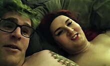 shemale chokes on cock then takes deep anal creampie finish