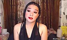 brunette asian babe chats cute on webcam solo homemade beautiful fun 😘💋