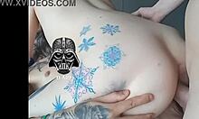 Double cocks stretch vagina bareback to massive orgasm