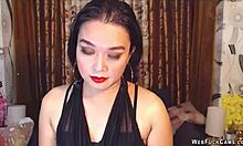 brunette asian babe chats cute on webcam solo homemade beautiful fun 😘💋