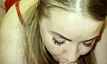 Blonde Stepmom With Big Natural Tits Deepthroats Stepson's Huge Monster Cock Bedroom