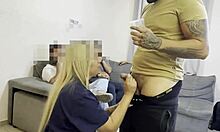 Holy fuck, this big-ass Latina housewife gets gangbanged at the sperm bank!