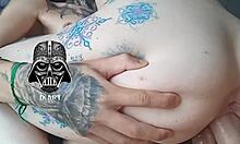 Double cocks stretch vagina bareback to massive orgasm