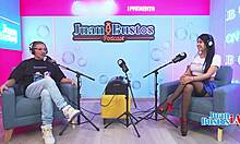 how busty latina mayaofi rides fuck machine to cameraman facial?