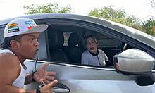 pregnant colombian latina gives tiny dwarf intense pounding before driving him home