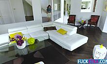 ellie eilish tiny teen pussy takes cum in bent over doggystyle pounding