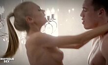 ukrainian nancy a rides boyfriend's cock deep in missionary with juicy wet pussy moans