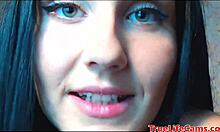 horny teen big tits bubble butt teases sucks toys then begs old man facial explosion