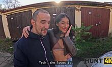 hunt4k. this hot latina sneaks away from her cuck boyfriend to get pounded hard by a stranger while he waits clueless outside