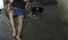 Slut milf wife cheats husband bedroom lover fucks shaved wet pussy strong orgasm cumshot cuckold creampie licking cunilingus homemade amateur old young