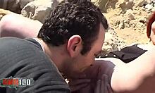 Skinny French Teen Mahylis Beach Fuck Fest With Alex